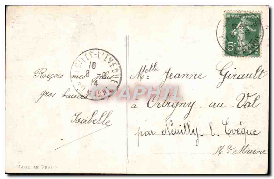CPA Fantaisie Fleurs  — Verso