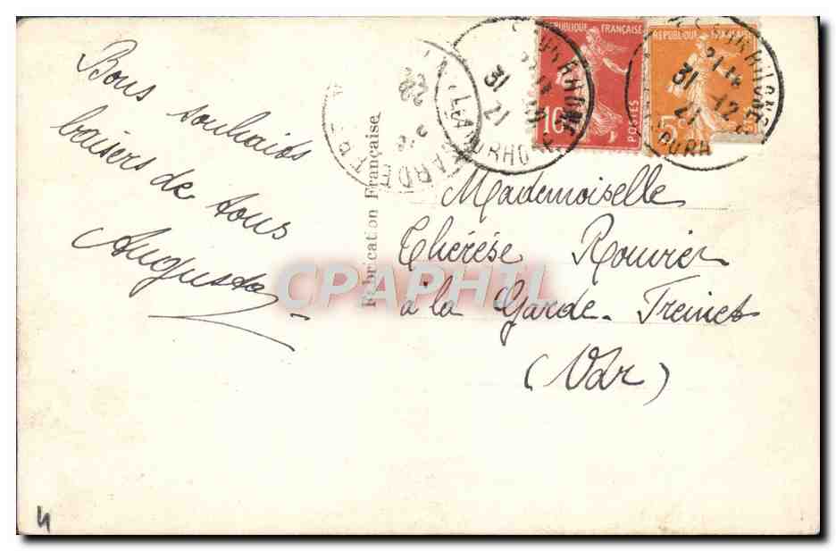 CPA Fantaisie Femme  — Rückseite