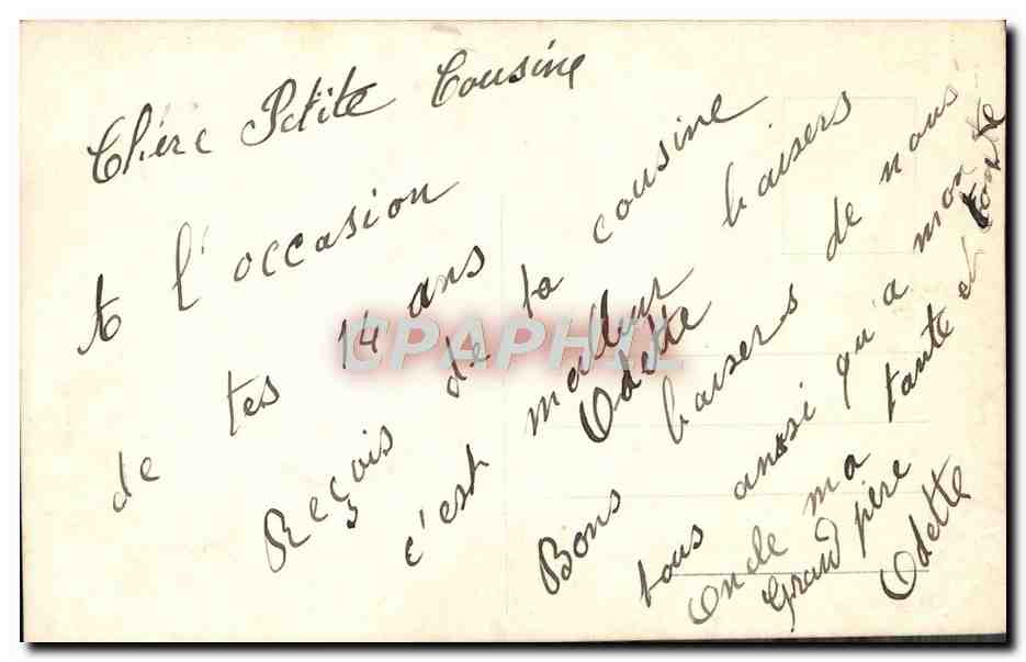 CPA Fantaisie Femme  — Verso