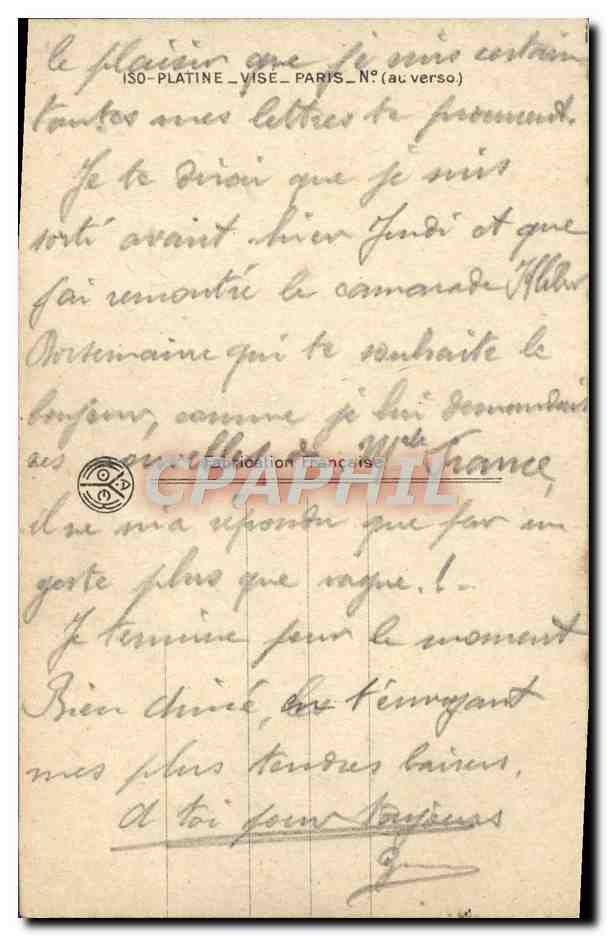 CPA Fantaisie Femme Marin — Verso