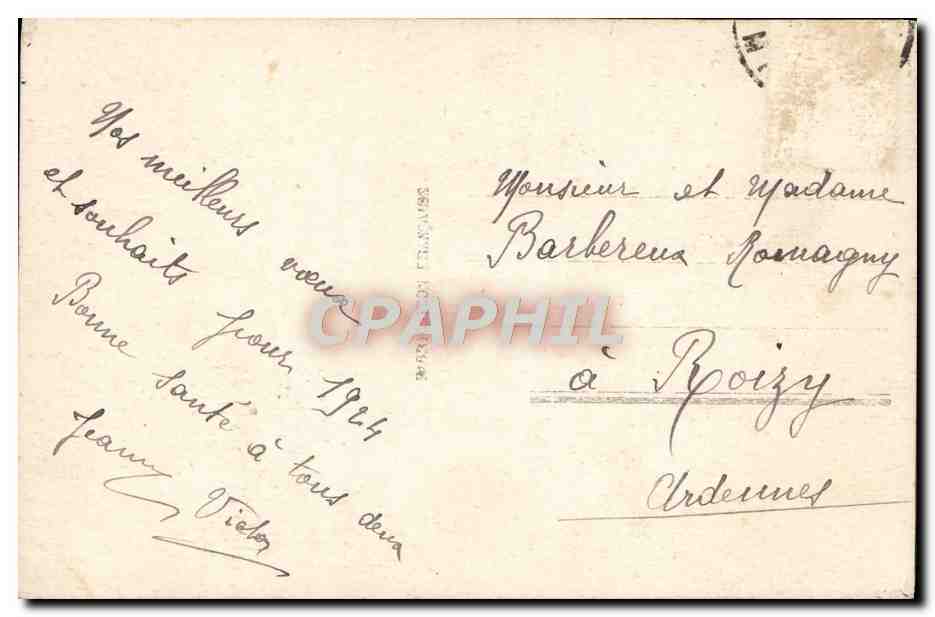 CPA Fantaisie Fleurs — Verso