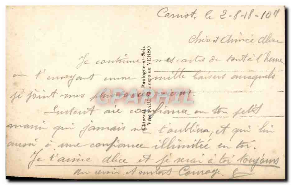 CPA Fantaisie Femme Marin  — Verso