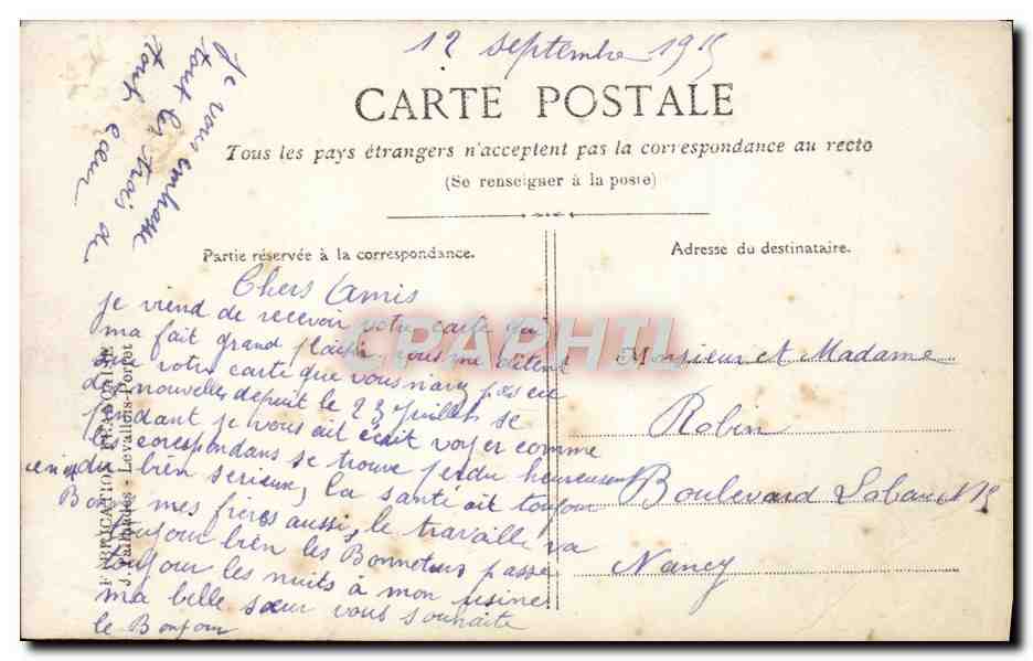 CPA Fantaisie Femme Drapeau — Verso