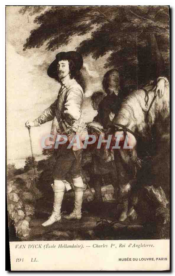 CPA Van Dyck Charles 1er Roi d'Angleterre Musee du Louvre Paris 
