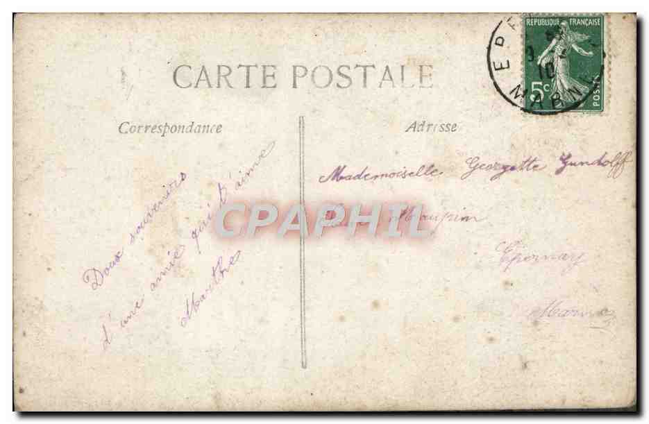 CPA Fantaisie Femme  — Rückseite