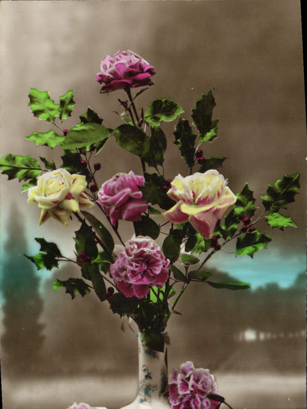 CPA Fantaisie Fleurs