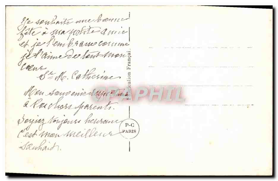 CPA Fantaisie Fleurs — Verso