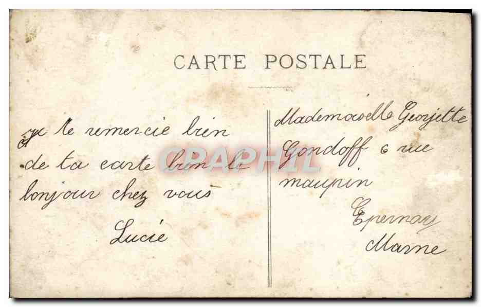 CPA Fantaisie Femme  — Rückseite