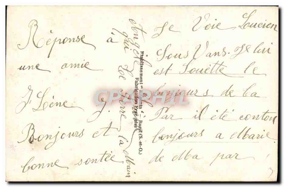 CPA Fantaisie Fleurs — Rückseite
