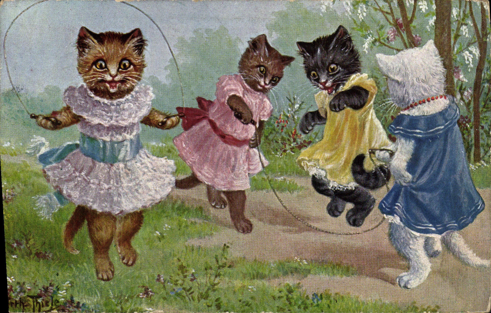 CPA Fantaisie Chat Chaton Chats
