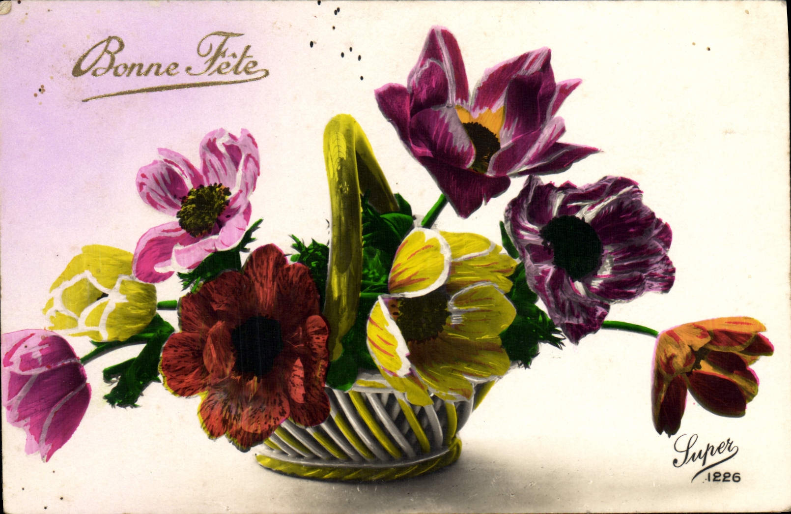 CPA Fantaisie Fleurs