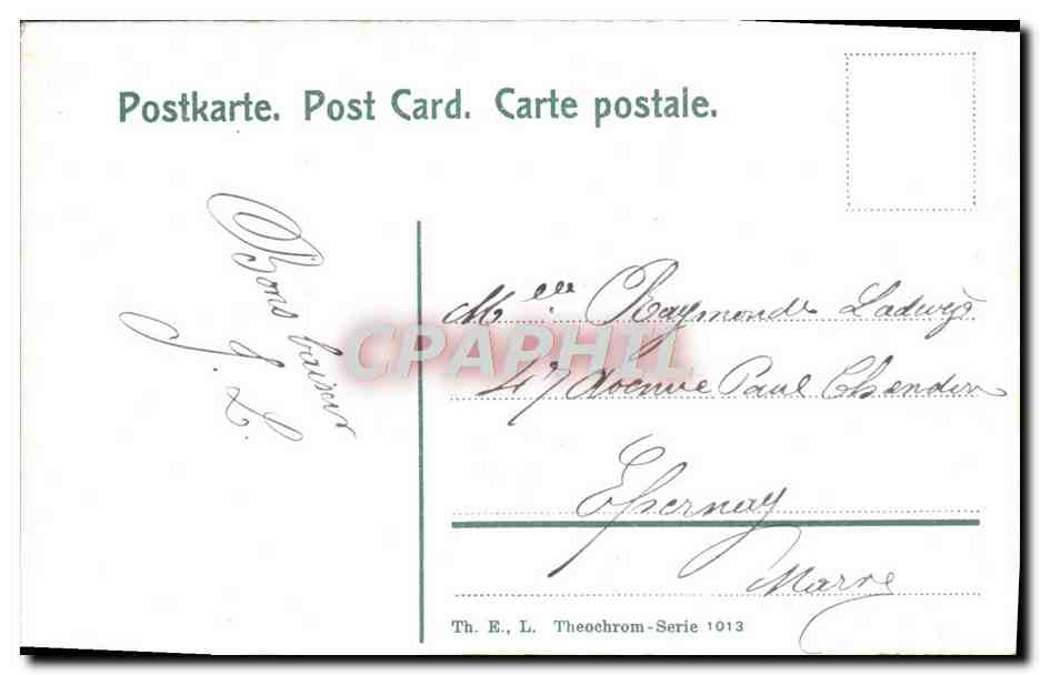 CPA Fantaisie Enfant Chien  — Back