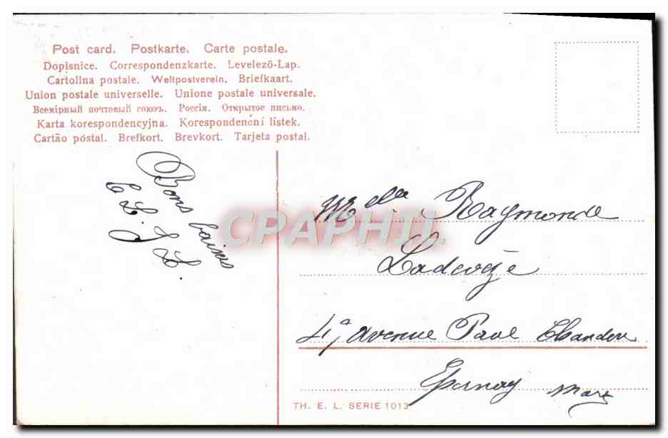 CPA Fantaisie Enfant Chien  — Back