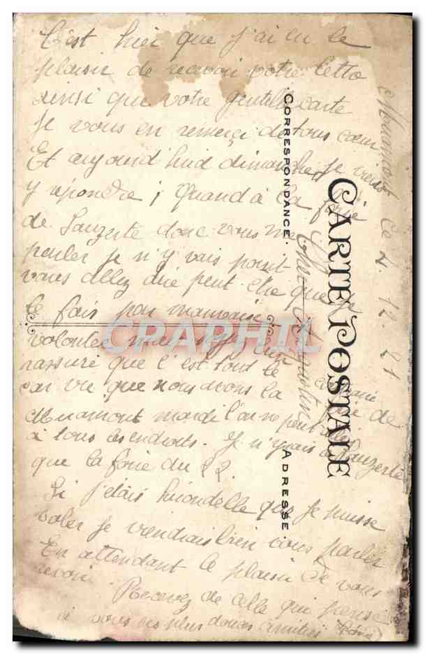 CPA Fantaisie Fleurs  — Verso