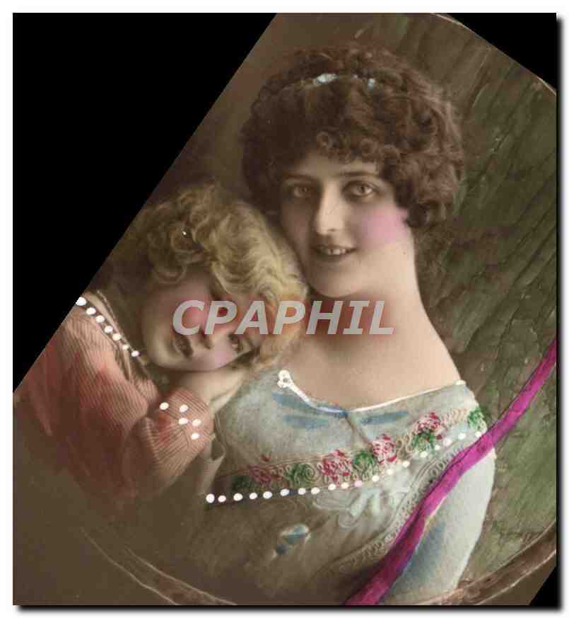CPA Fantaisie Femme Enfant
