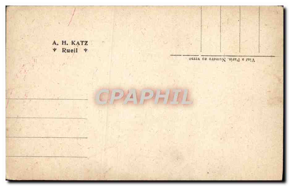 CPA Fantaisie Militaria Train  — Verso