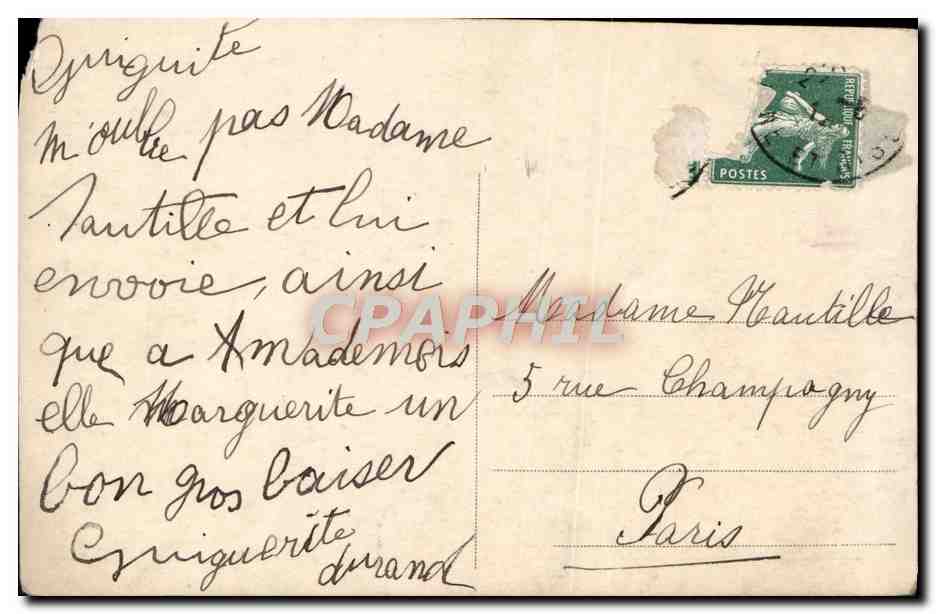 CPA Fantaisie Enfant — Rückseite