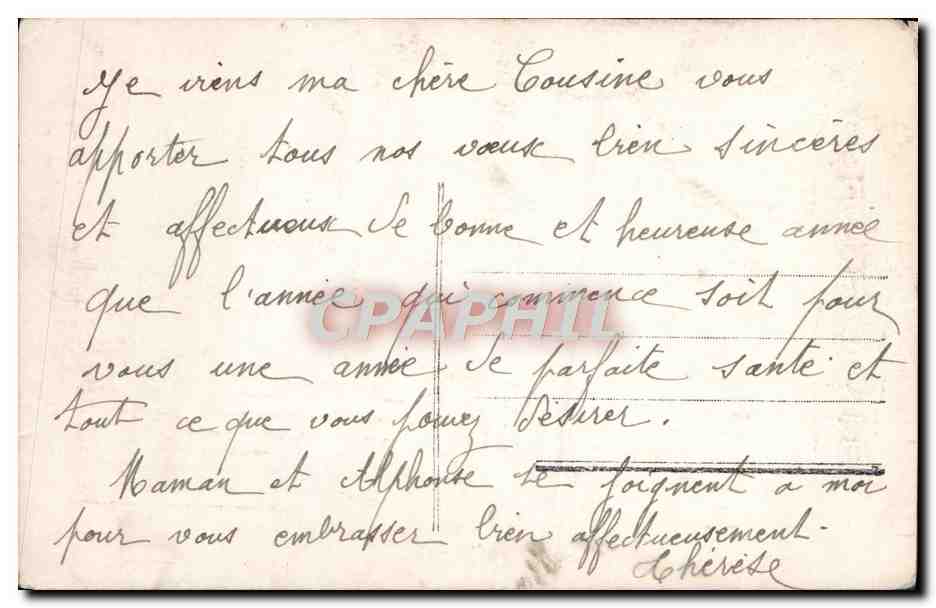 CPA Fantaisie Femme — Verso