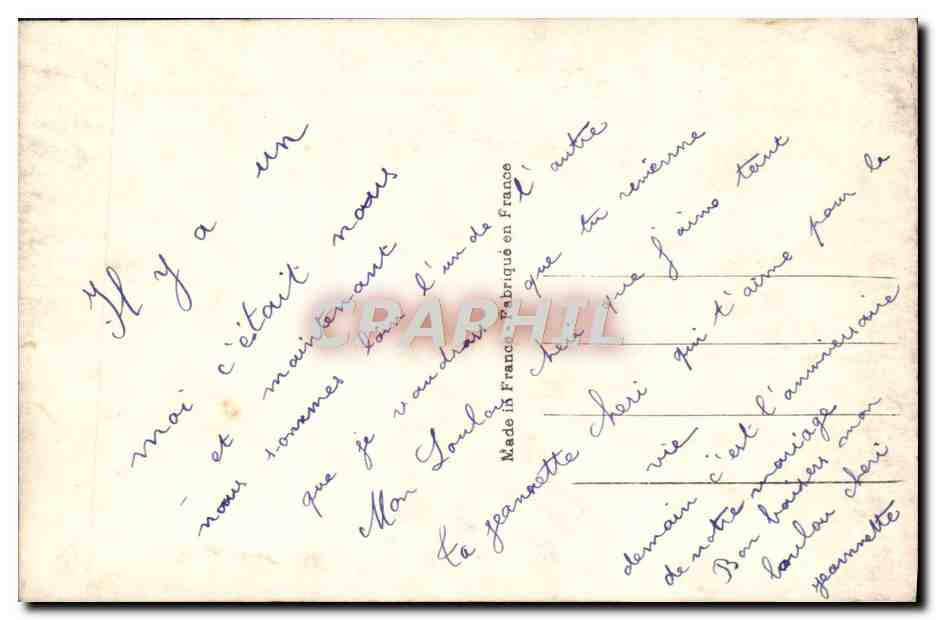 CPA Fantaisie Femme  — Verso