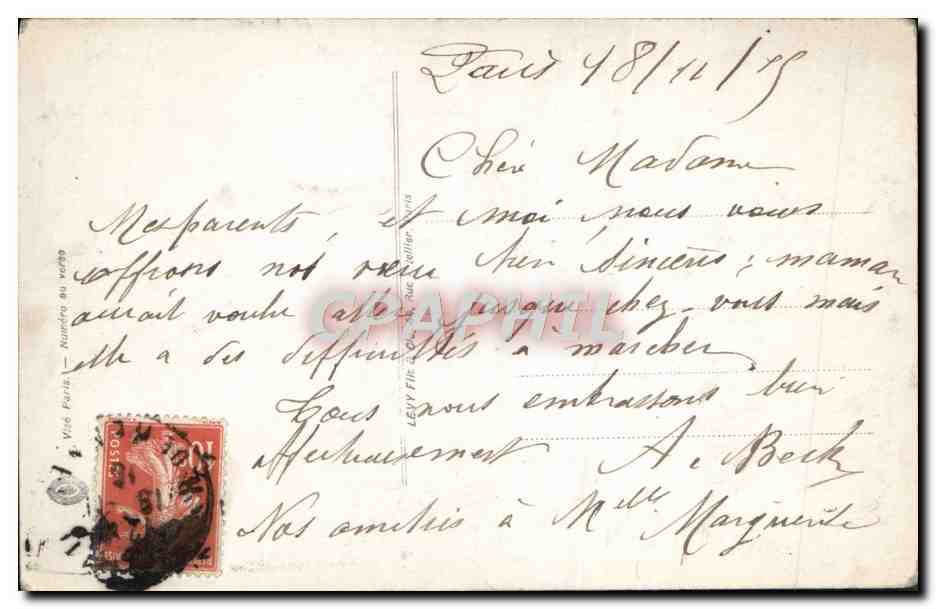 CPA Fantaisie Femme  — Verso