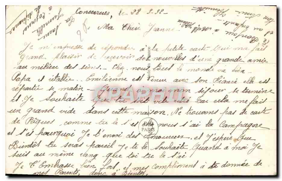 CPA Fantaisie Femme  — Verso
