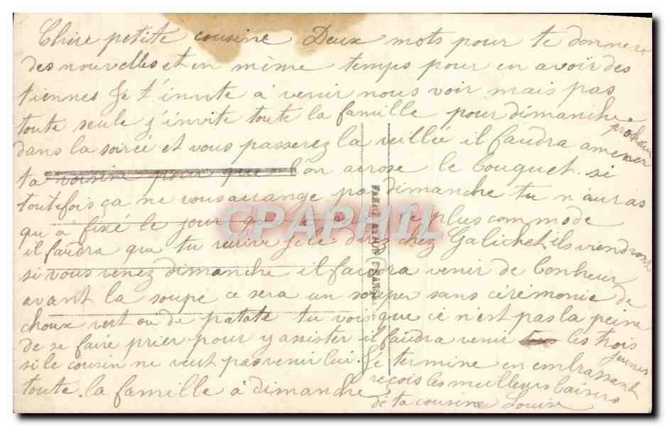 CPA Fantaisie Fleurs Papillon  — Verso