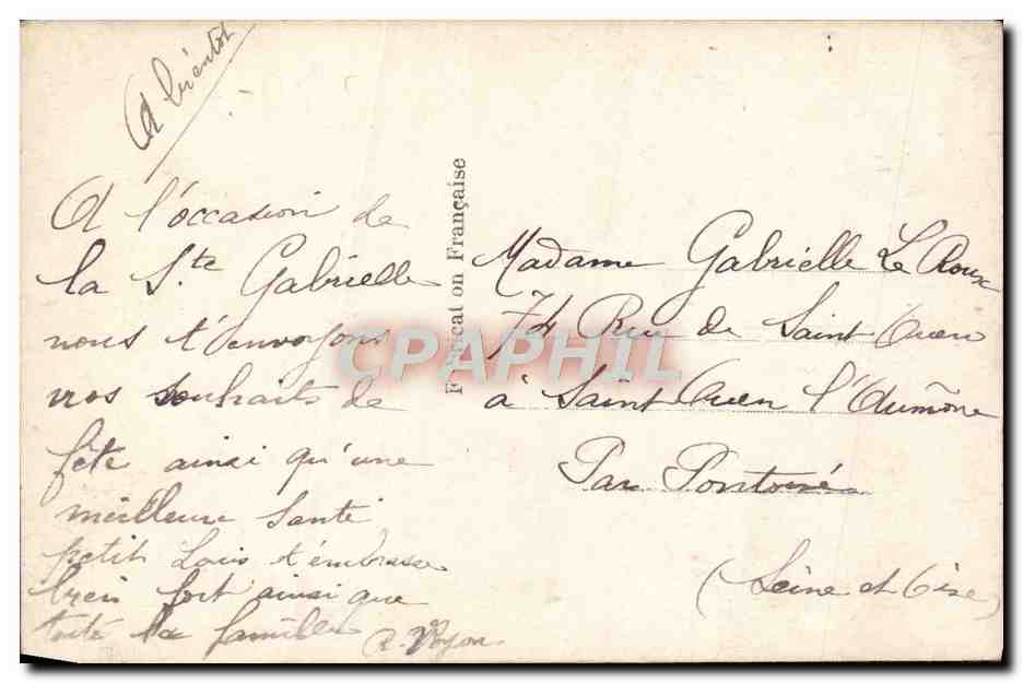 CPA Fantaisie Enfant Bebe — Rückseite