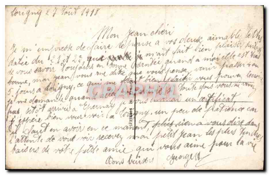 CPA Fantaisie Femme — Verso