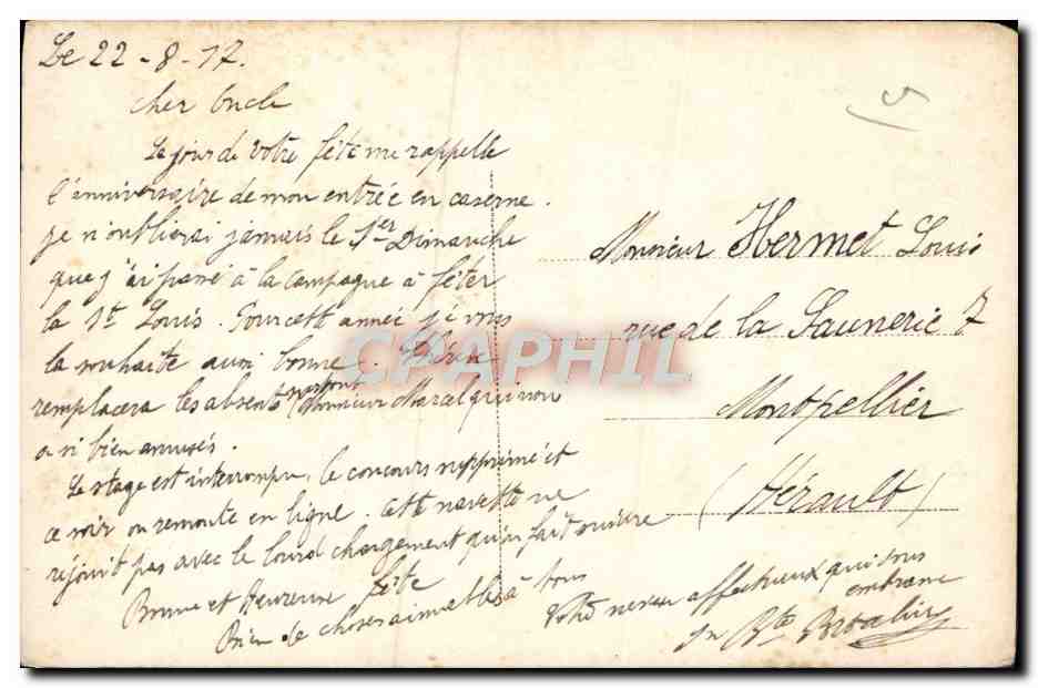 CPA Fantaisie Fleurs — Verso