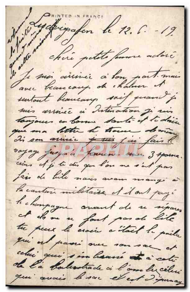 CPA Fantaisie Homme Automobile  — Verso