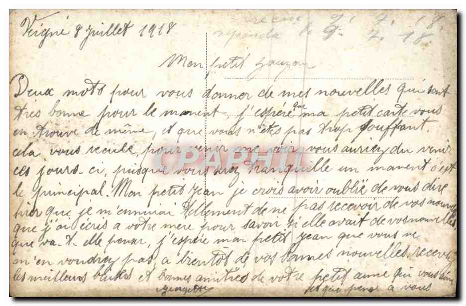 CPA Fantaisie Femme — Verso