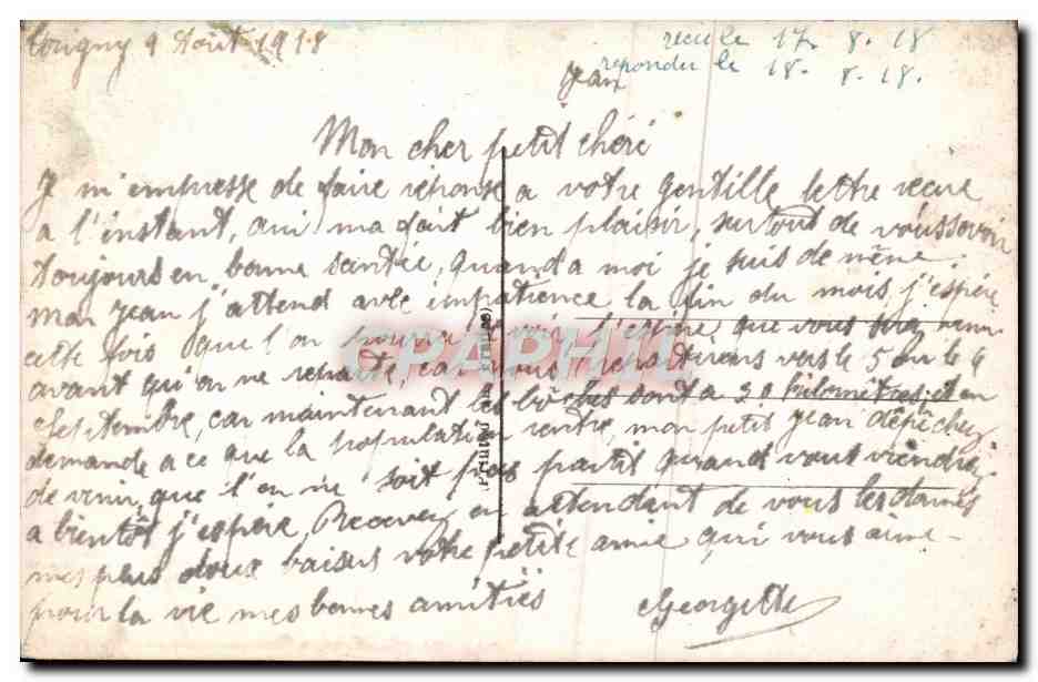 CPA Fantaisie Femme — Verso