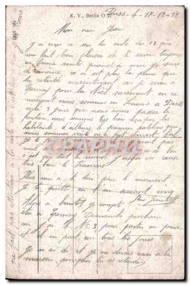 CPA Fantaisie Chien Chat chaton  — Back