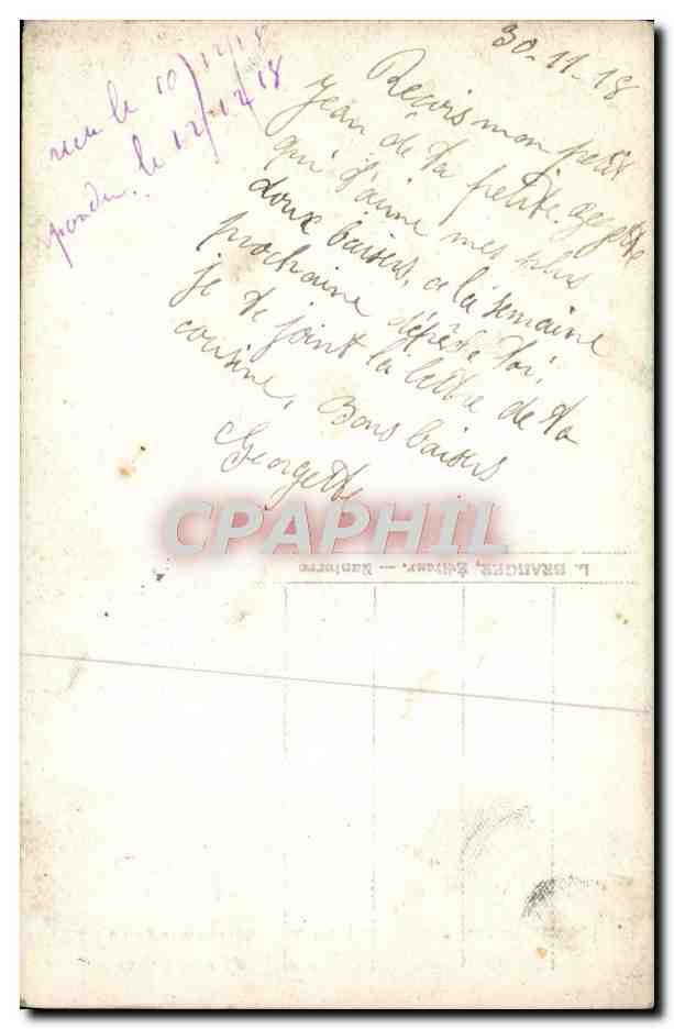 CPA Fantaisie Femme — Verso