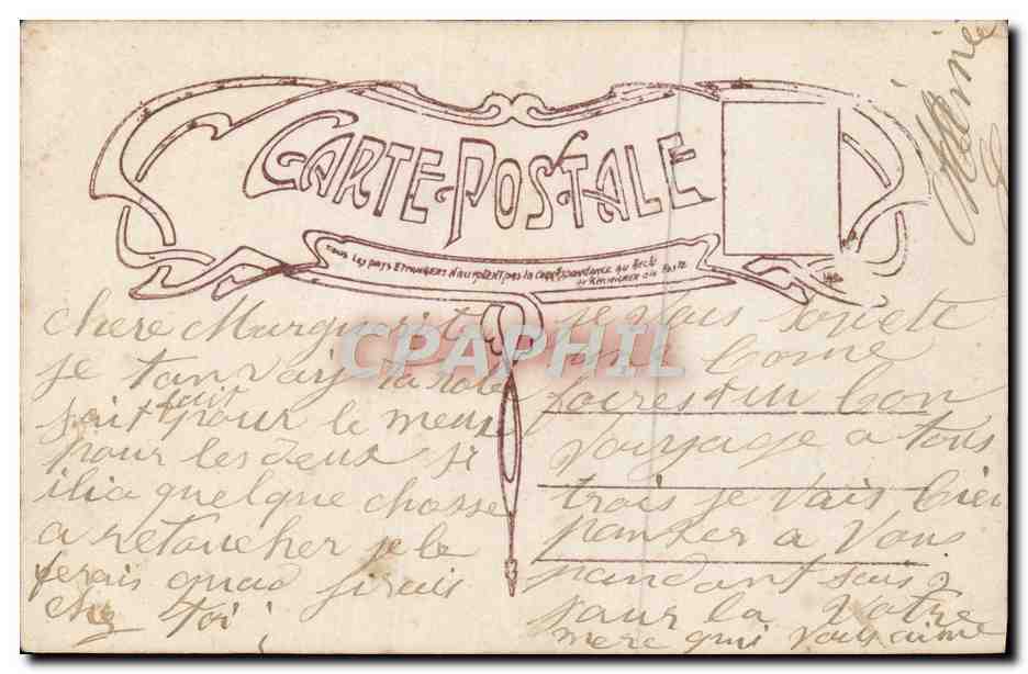 CPA Fantaisie Enfant Ballon Zeppelin Dirigeable — Rückseite