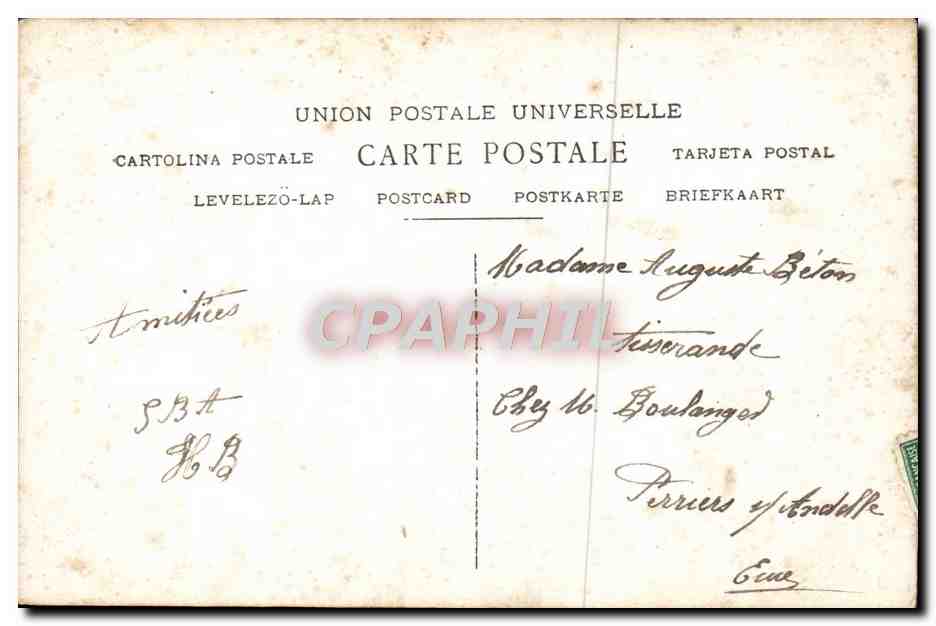 CPA Fantaisie Enfant Ane Mule  — Verso