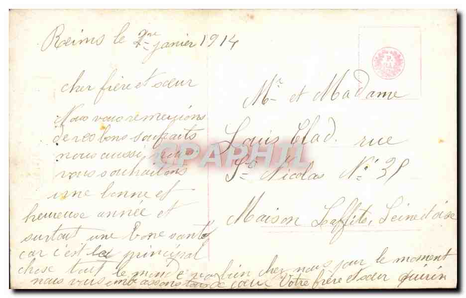 CPA Fantaisie Femme  — Verso