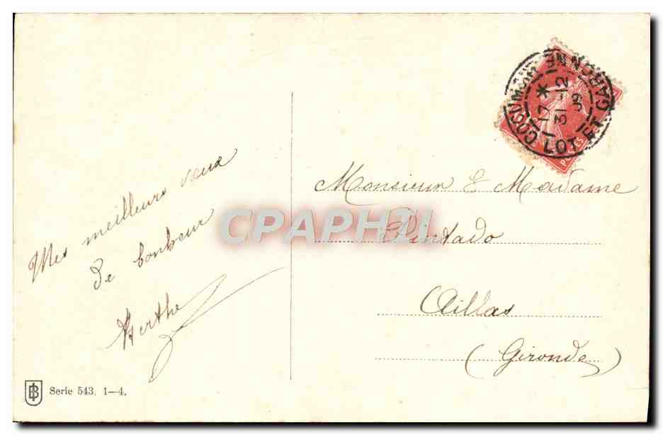 CPA Fantaisie Femme  — Rückseite