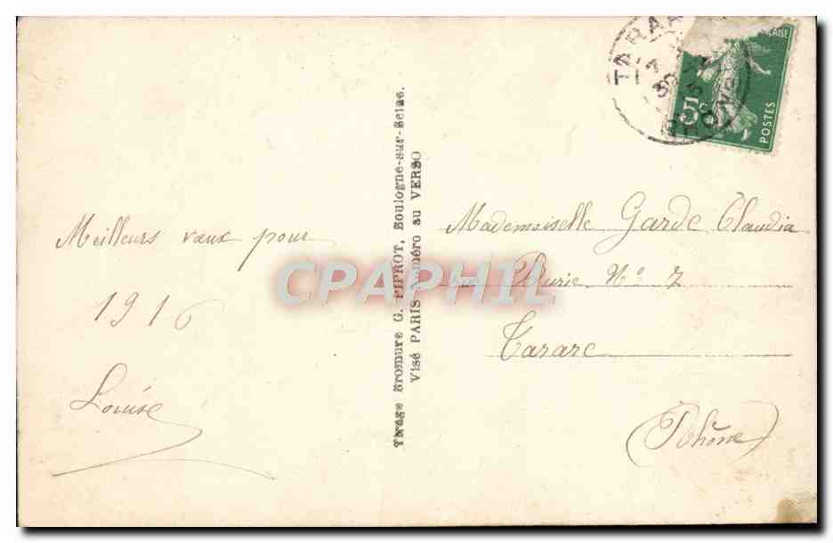 CPA Fantaisie Femme  — Rückseite