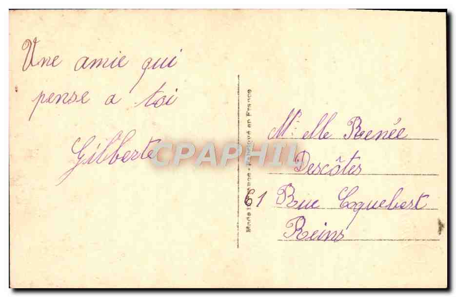 CPA Fantaisie Femme  — Rückseite