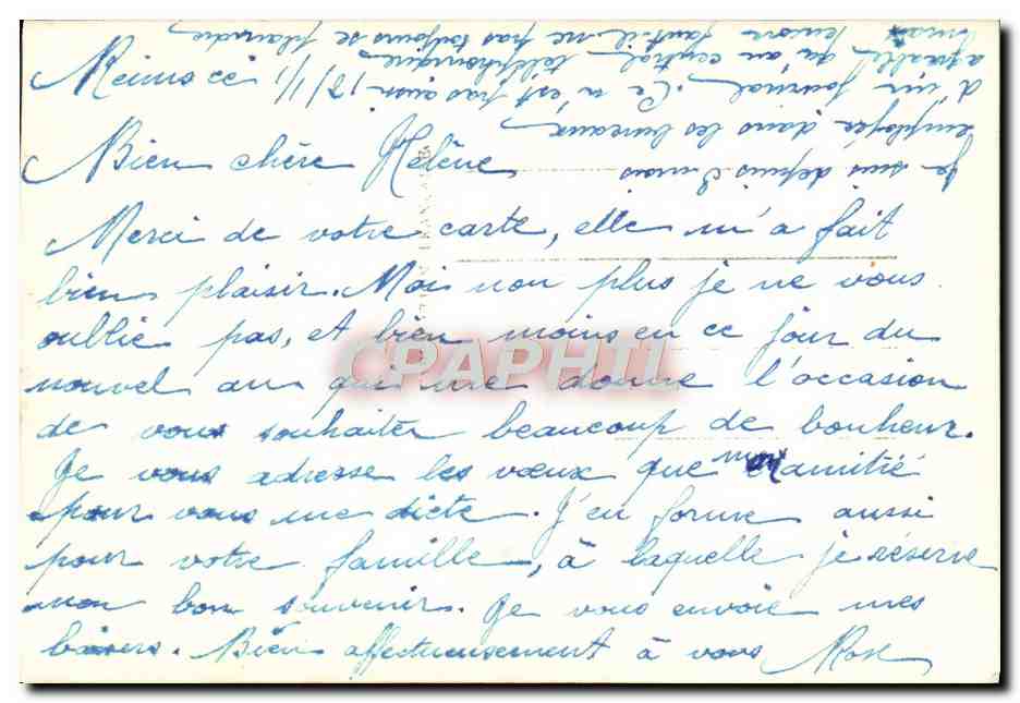 CPA Fantaisie Fleurs — Verso
