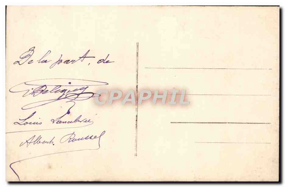 CPA Fantaisie Homme Avion — Verso