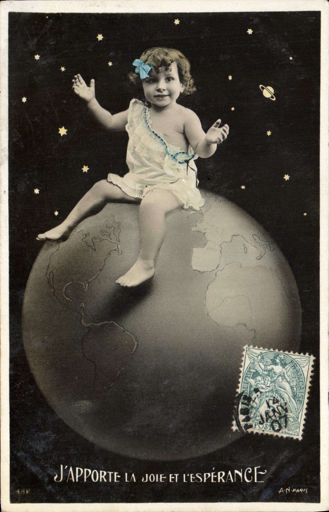 CPA Fantaisie Enfant Globe