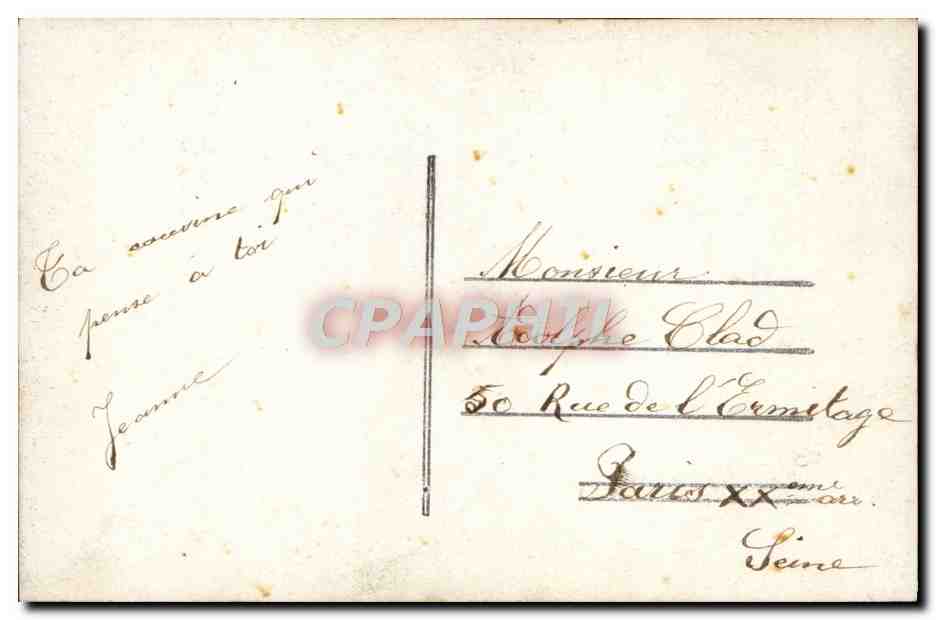 CPA Fantaisie Femme  — Rückseite