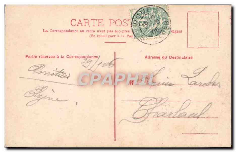 CPA Fantaisie Enfant Lune — Rückseite