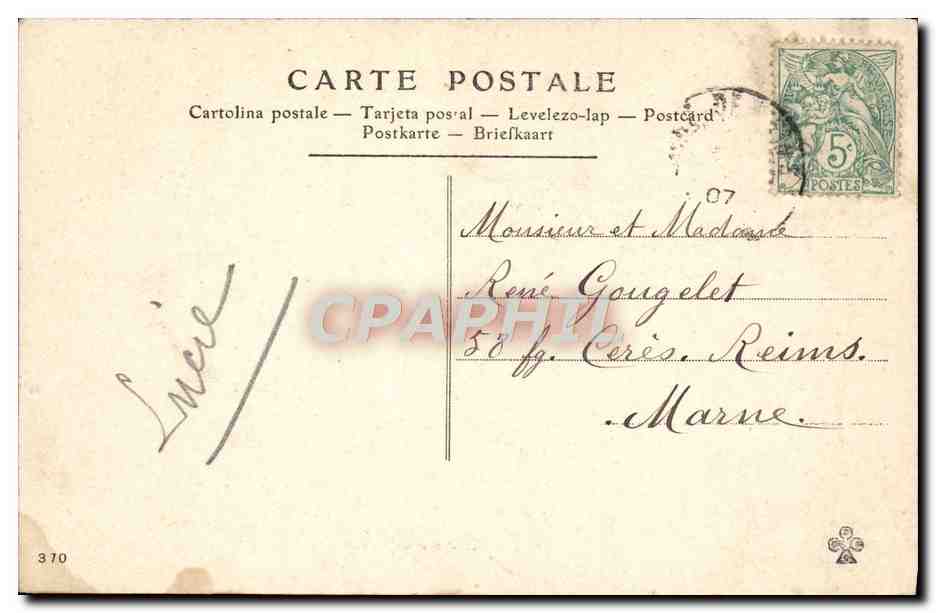 Oiseaux et portraits féminins — Bonne Année — Carte postale éditée par Carte Postale, n° 370 — Verso