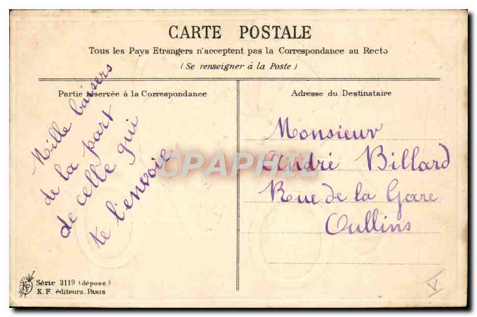 CPA Fantaisie Enfants Automobile — Rückseite