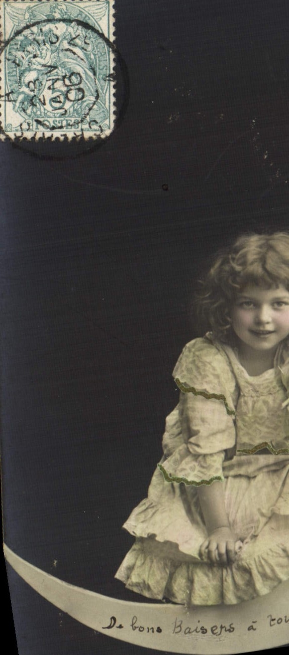 CPA Fantaisie Enfant Lune