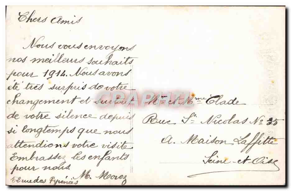 CPA Fantaisie Femme  — Rückseite