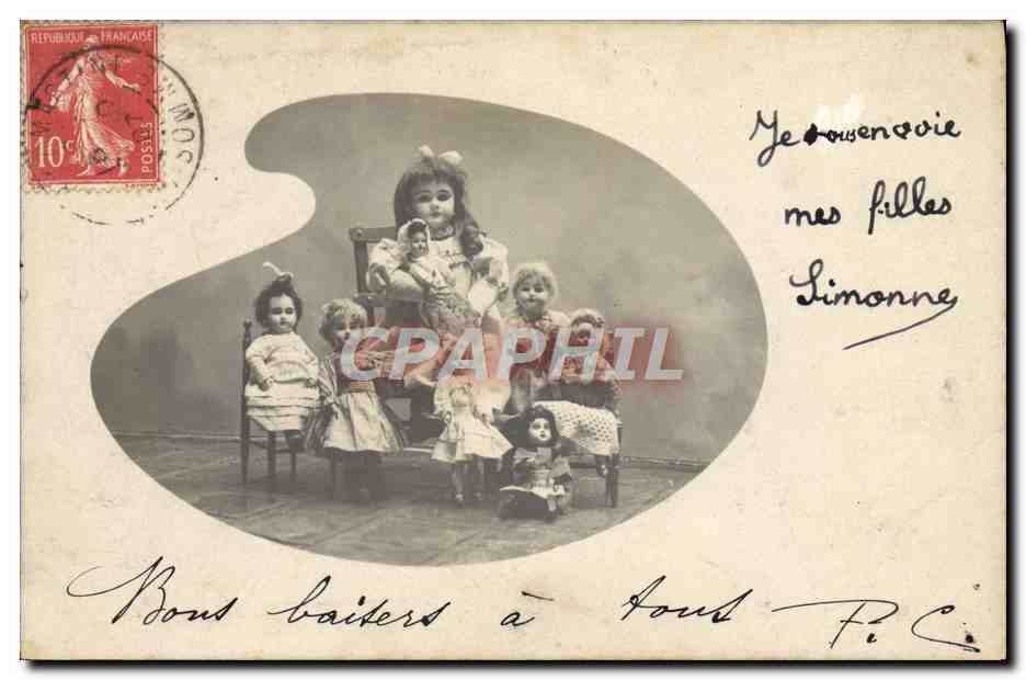 CPA Fantaisie Enfant Poupees